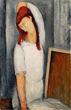 Retrato de Jeanne Hebuterne con el brazo izquierdo detrás de la cabeza 1919 Amedeo Modigliani Pinturas al óleo